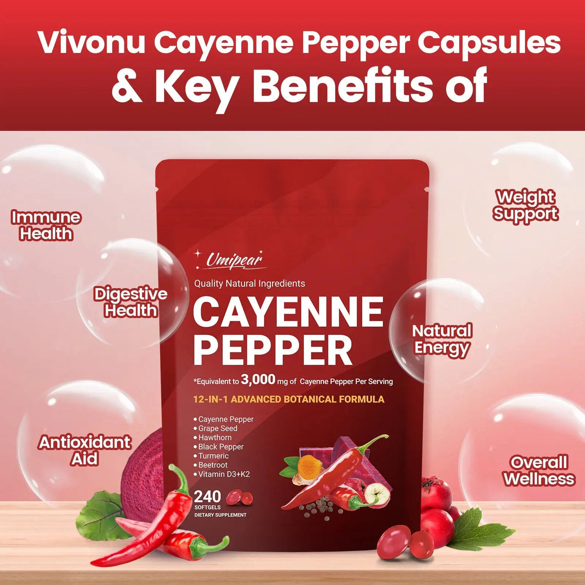 Miasaki Cayenne Pepper Softgels
