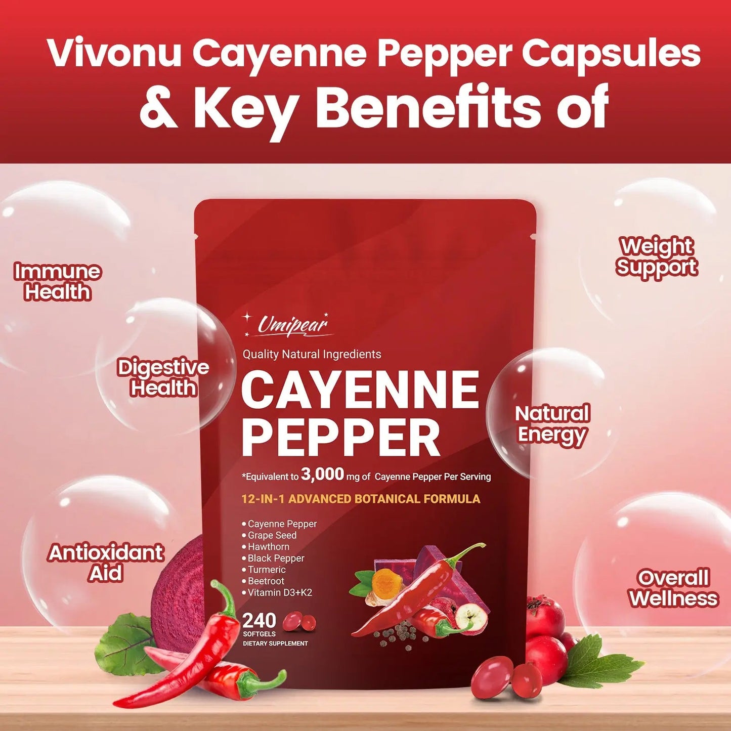 Miasaki Cayenne Pepper Softgels
